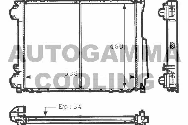 Autogamma 100913 Radiator, engine cooling 100913