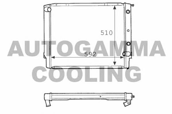 Autogamma 101111 Radiator, engine cooling 101111