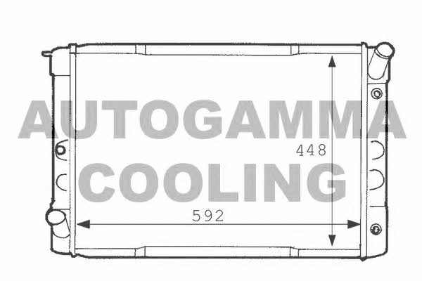 Autogamma 101114 Radiator, engine cooling 101114