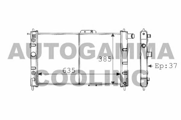 Autogamma 101160 Radiator, engine cooling 101160