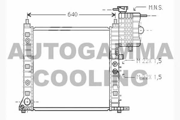 Autogamma 101218 Radiator, engine cooling 101218