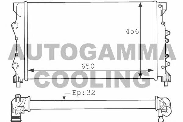 Autogamma 101244 Radiator, engine cooling 101244