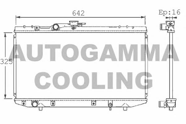 Autogamma 101353 Radiator, engine cooling 101353