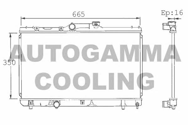 Autogamma 101354 Radiator, engine cooling 101354