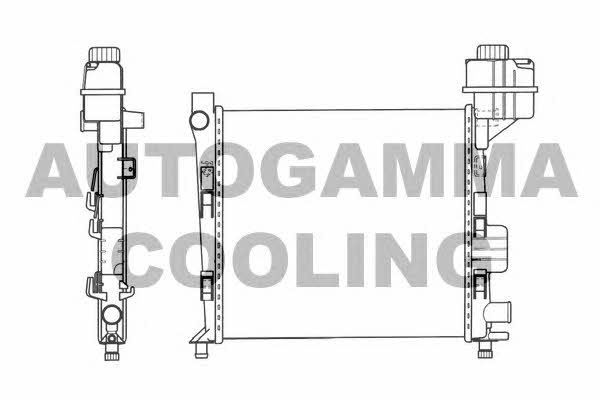 Autogamma 101358 Radiator, engine cooling 101358