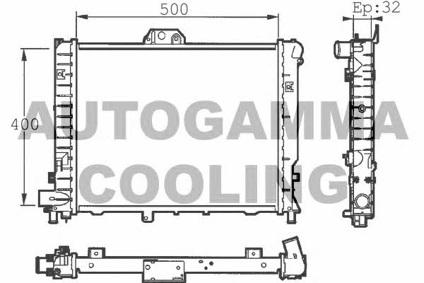 Autogamma 101394 Radiator, engine cooling 101394