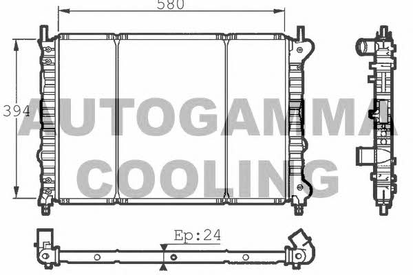 Autogamma 101403 Radiator, engine cooling 101403