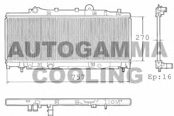 Autogamma 101423 Radiator, engine cooling 101423