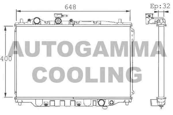 Autogamma 101430 Radiator, engine cooling 101430