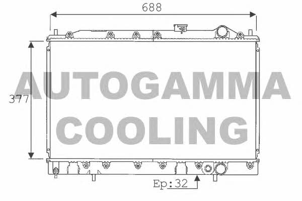 Autogamma 101433 Radiator, engine cooling 101433