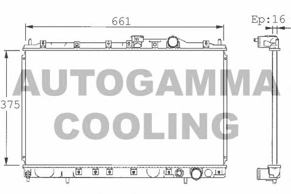 Autogamma 101436 Radiator, engine cooling 101436