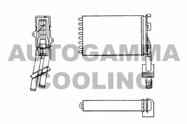 Autogamma 101655 Heat exchanger, interior heating 101655