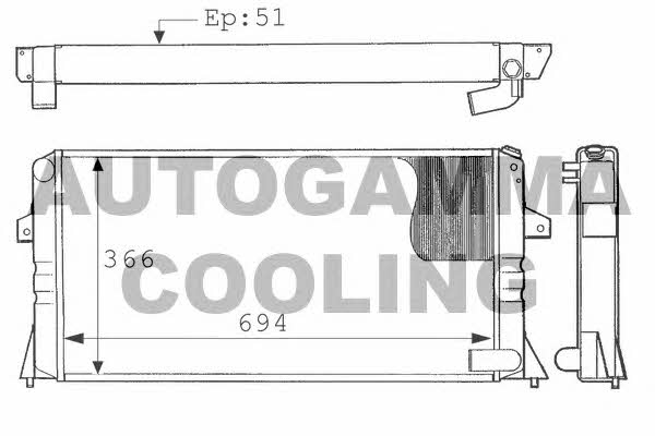 Autogamma 100930 Radiator, engine cooling 100930