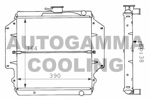 Autogamma 100946 Radiator, engine cooling 100946