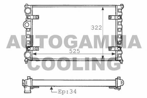 Autogamma 100947 Radiator, engine cooling 100947