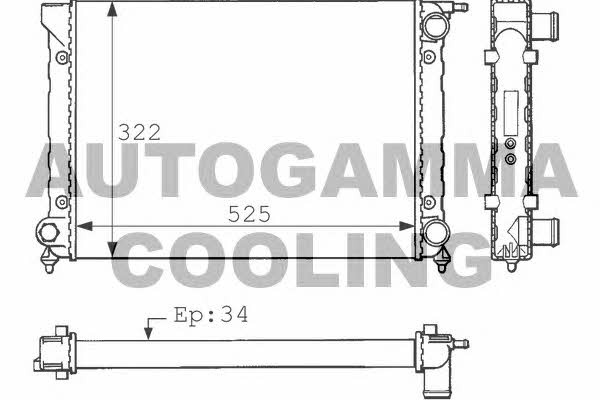 Autogamma 100960 Radiator, engine cooling 100960
