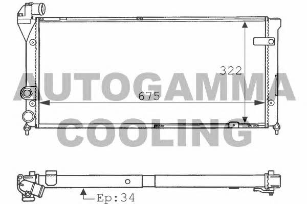 Autogamma 100964 Radiator, engine cooling 100964