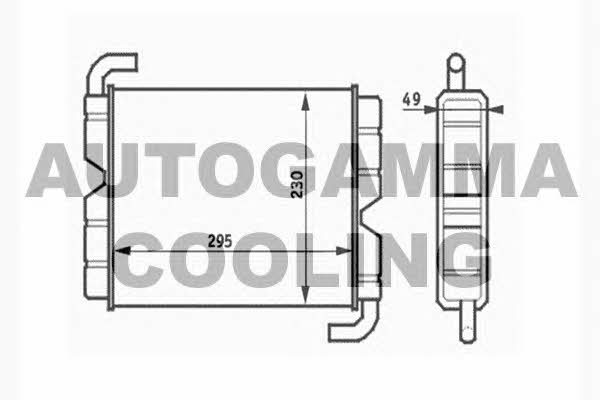 Autogamma 104345 Heat exchanger, interior heating 104345