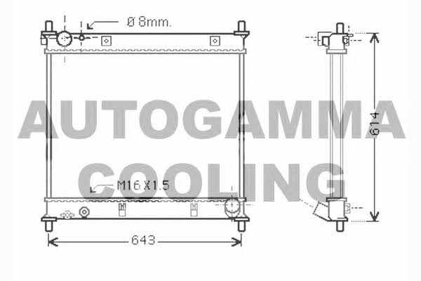 Autogamma 104371 Radiator, engine cooling 104371