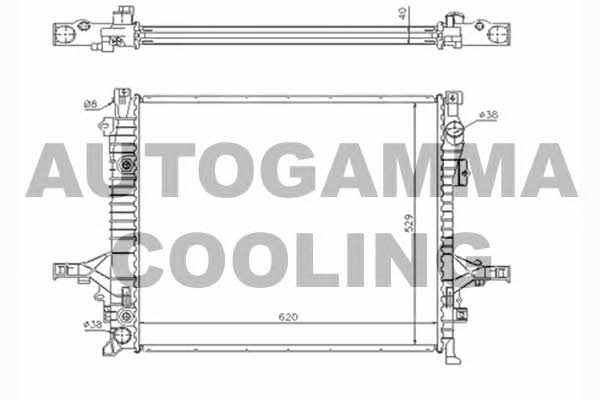 Autogamma 104384 Radiator, engine cooling 104384