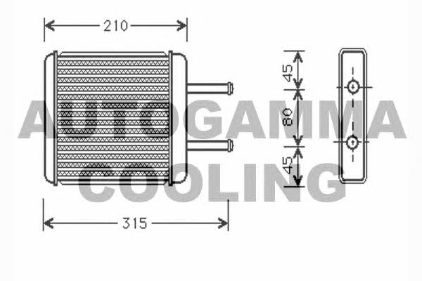 Autogamma 104387 Heat exchanger, interior heating 104387