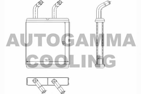 Autogamma 104388 Heat exchanger, interior heating 104388