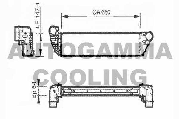 Autogamma 104413 Intercooler, charger 104413