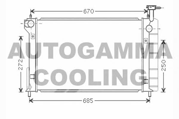 Autogamma 104416 Radiator, engine cooling 104416