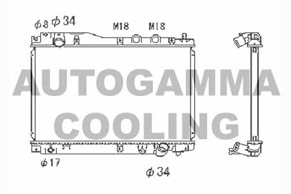 Autogamma 104417 Radiator, engine cooling 104417