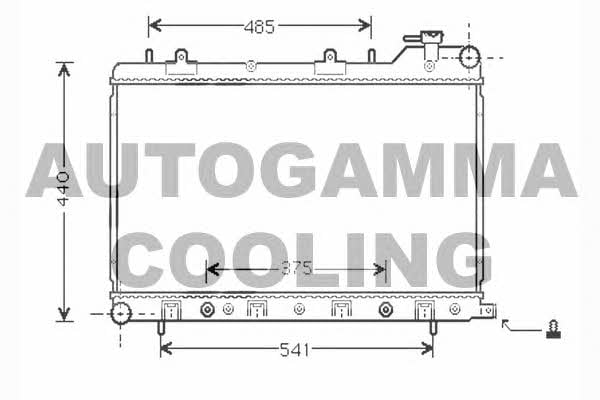Autogamma 104435 Radiator, engine cooling 104435