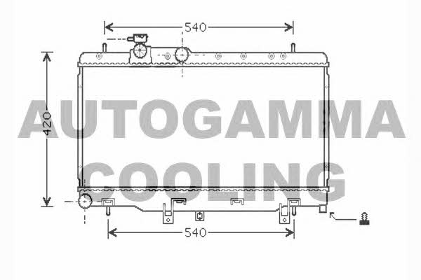 Autogamma 104475 Radiator, engine cooling 104475