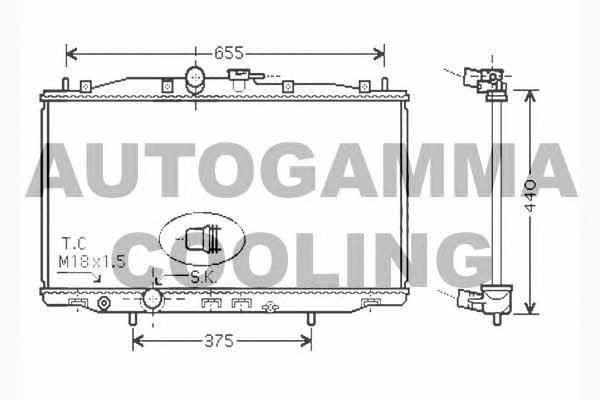 Autogamma 104516 Radiator, engine cooling 104516