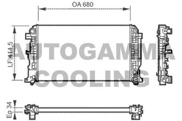 Autogamma 104535 Radiator, engine cooling 104535