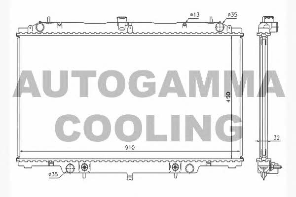 Autogamma 104544 Radiator, engine cooling 104544