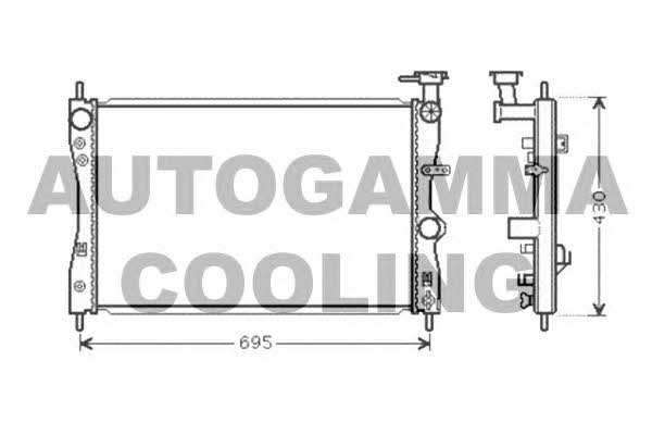 Autogamma 104554 Radiator, engine cooling 104554