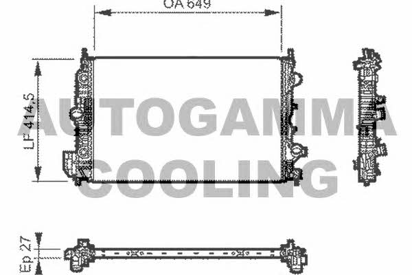 Autogamma 104563 Radiator, engine cooling 104563
