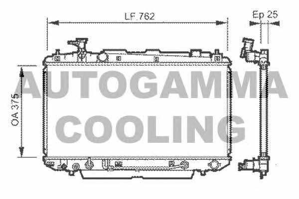 Autogamma 104567 Radiator, engine cooling 104567