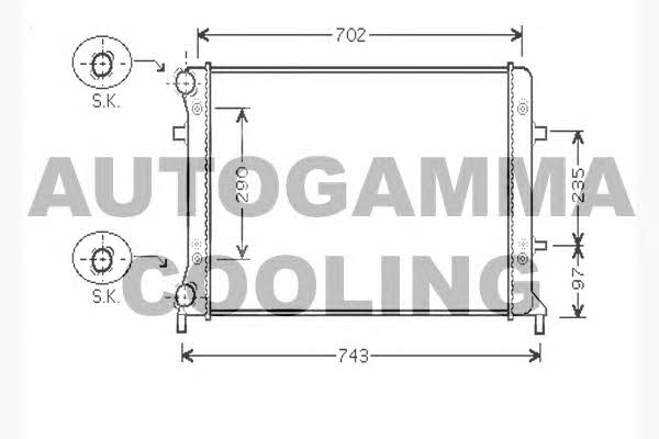 Autogamma 104749 Radiator, engine cooling 104749