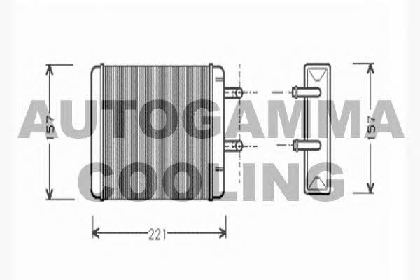 Autogamma 104765 Heat exchanger, interior heating 104765