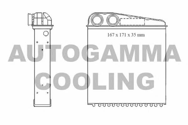 Autogamma 104820 Heat exchanger, interior heating 104820