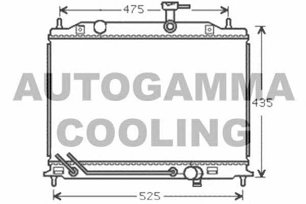 Autogamma 104848 Radiator, engine cooling 104848