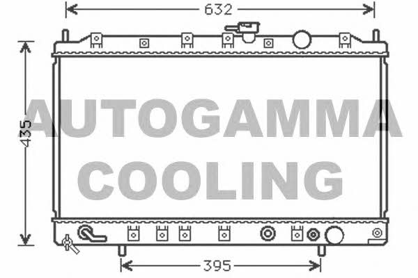 Autogamma 104857 Radiator, engine cooling 104857