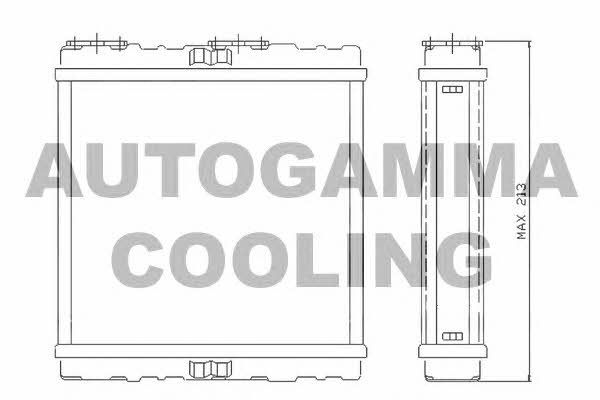Autogamma 104889 Heat exchanger, interior heating 104889