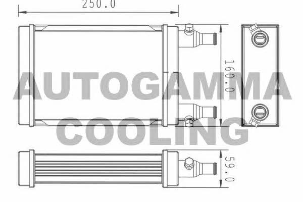 Autogamma 104956 Heat exchanger, interior heating 104956
