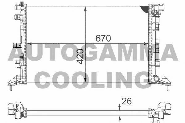 Autogamma 105094 Radiator, engine cooling 105094