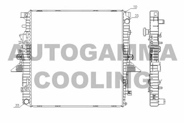 Autogamma 105262 Radiator, engine cooling 105262
