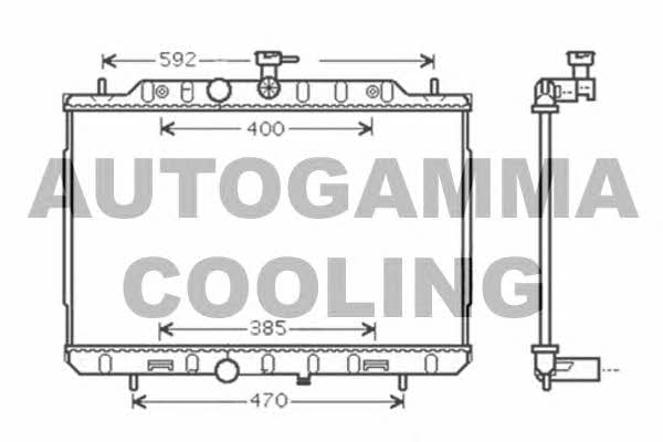 Autogamma 105265 Radiator, engine cooling 105265