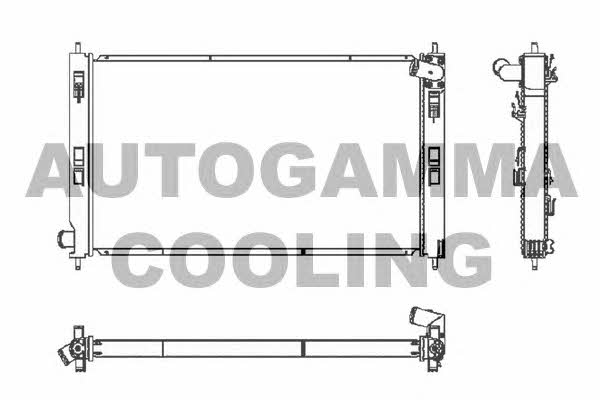 Autogamma 105386 Radiator, engine cooling 105386