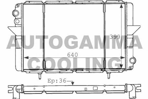 Autogamma 102852 Radiator, engine cooling 102852