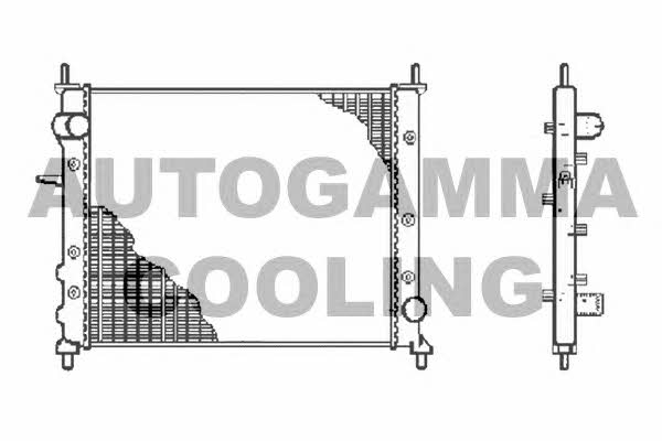 Autogamma 102866 Radiator, engine cooling 102866